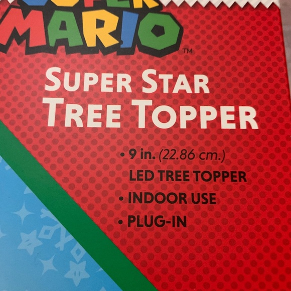 Super Mario Super Star LED Tree Topper Plug In 9in - Picture 3 of 7
